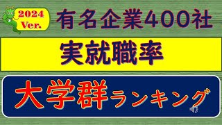 2024Ver有名企業400社実就職率、大学群ランキング [upl. by Koblas]