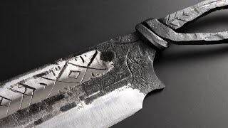 Forging a Blacksmith Knife from 5160  Knife Making [upl. by Dorena]