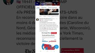 Réaction de François Asselineau sur X Twitter à la réélection de Donald Trump  12112024 [upl. by Ardnaik]