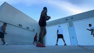 Handball Doubles at The Cage 👋🏽🔵💨Chantz Left amp Tito vs Danny amp Juan Orlando 💪🏽 wallball [upl. by Victorie]