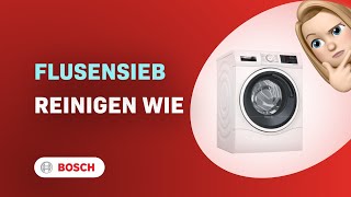 Wie reinigt man den Flusensieb in Ihrem Bosch Serie 6 WDU28540 [upl. by Naujik]