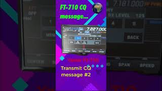 Yaesu FT 710  Transmit Recorded Message [upl. by Nueovas]