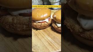 Crumb chicken patty burger recipe chickenrecipes pattyburger foodfusion burger [upl. by Bonnell]