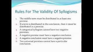 Rules for Testing the Validity of Syllogisms [upl. by Yesoj]