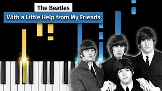 The Beatles  With a Little Help from My Friends  Piano Tutorial [upl. by Alleiram]