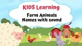 Farm Animal Names with Pictures  animal farm name  animal names and sounds  Learn farm animals [upl. by Pryor]