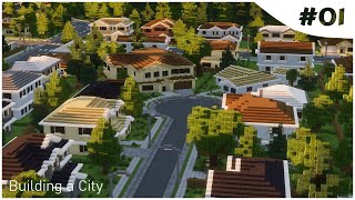 Building a City 1  Suburbs  Minecraft Timelapse [upl. by Zita205]