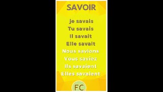 Savoir Imparfait conjugation to know imperfect Tense shorts [upl. by Yenterb163]