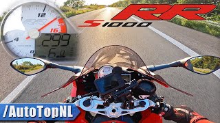 BMW S1000RR Akrapovic  TOP SPEED on AUTOBAHN NO SPEED LIMIT by AutoTopNL [upl. by Alehs352]