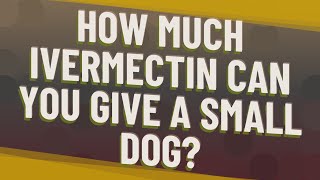 How much ivermectin can you give a small dog [upl. by Aehcsrop]