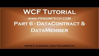 Part 6 WCF DataContract and DataMember [upl. by Rosalinda]