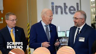 Biden announces 85 billion grant to Intel to boost US chip production [upl. by Rakabuba]