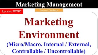 Marketing Environment in marketing management marketing environment micro and macro BBA MBA BCom [upl. by Nayr]