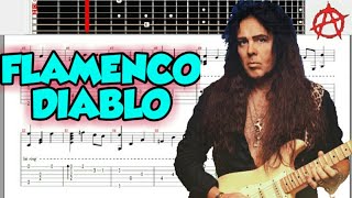 FLAMENCO DIABLO YNGWIE MALMSTEEN FINGERSTYLE TUTORIAL [upl. by Naud]