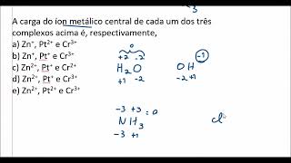 Calculando o NOX em complexos inorgânicos [upl. by Kassel]