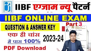 IIBF exam question paper in hindi 2024 Part 1  2023 आने में वाले iibf के प्रश्न एवं उत्तर iibfcsc [upl. by Anikal869]