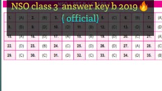 NSO class 3 answer key setb 2019🔥 [upl. by Horbal577]