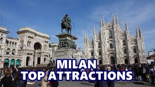 MILAN  TOP ATTRACTIONS 4K [upl. by Rudman]