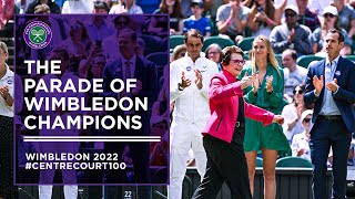 Legendary Wimbledon Champions Return to Centre Court  Wimbledon 2022 [upl. by Atnauqahs]