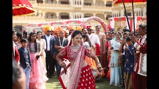 surprising wedding Rajasthani dance Bride side for the Groom [upl. by Stickney]