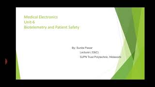 Medical Electronics 15EC63A Unit6 Biotelemetry and Patient SafetyQB Sunita Pawar [upl. by Nylcsoj]