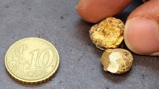 Melting a 10 cent Euro Coin Money Transformed into Nuggets Tokens [upl. by Inatirb465]