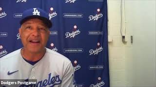 Dodgers postgame Dave Roberts explains using Dennis Santana in leverage against Padres [upl. by Prentiss607]