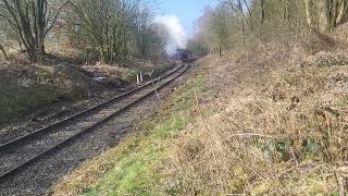 6046 storms the cauldon Lowe branch [upl. by Mahsih297]