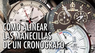 Como Alinear o Ajustar Las Manecillas de un Cronógrafo de Cuarzo en Español [upl. by Tega]