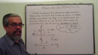 DINAMICA CON ROZAMIENTO ¿CON QUÉ ACELERACIÓN SE DESPLAZA EL BLOQUE [upl. by Hurleigh]