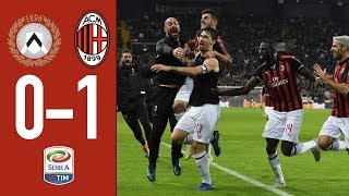 Highlights Udinese 01 AC Milan  Matchday 11 Serie A TIM 201819 [upl. by Lehsar]