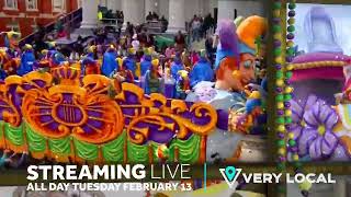 Tue Feb 13  Stream Mardi Gras parades live from New Orleans [upl. by Ellehcor]