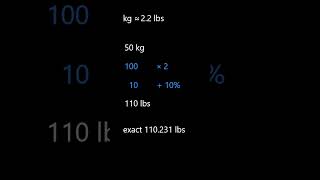 Trick to convert kilograms and pounds [upl. by Liva]