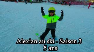 alexian ski 5 ans  en route de la 3ème étoile vers létoile de bronze [upl. by Auhsej]