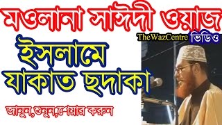 ইসলামে যাকাত ও ছদাক নিয়ে ওয়াজ। Mowlana Delwar Hossain Saidi Bangla Waz [upl. by Nwahsat]