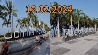 Jomtien Dongtan beach February 2024 Pattaya today now Джомтьен Донгтан бич Паттайя Таиланд сейчас [upl. by Eremehc390]