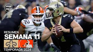 Cleveland Browns vs New Orleans Saints  Resumen NFL en español  Semana 11  NFL Highlights 2024 [upl. by Liam112]