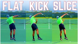 Flat Kick amp Slice Serve Lesson with 45 NTRP Player [upl. by Ashelman]