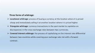 Chapter 7 Locational and Triangular Arbitrage [upl. by Bastian]