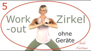 💫38 min WorkoutZirkel  Homefitness ohne Geräte [upl. by Kajdan]