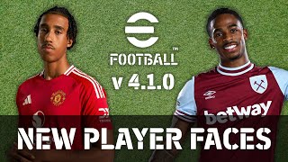 eFootball v410 Update New Player Faces [upl. by Einahc103]