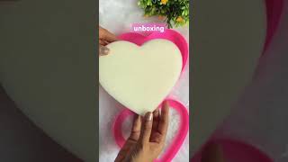 unboxing heart earrings box  shorts review diy [upl. by Ahsemal]