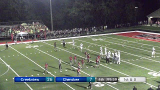 Creekview vs Cherokee  Scrimmage Football game 8 of 8 [upl. by Nauhs]