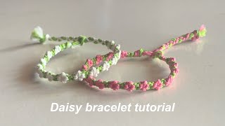 How to make daisy bracelet  yarnivora [upl. by Asin]