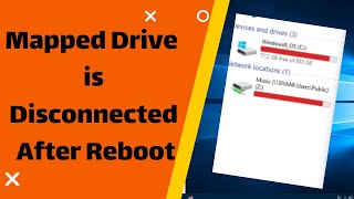 Mapped Drive is Disconnected After Reboot in windows 10 [upl. by Anirtik]