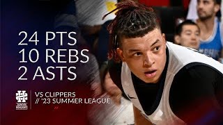 Kenny Lofton Jr 24 pts 10 rebs 2 asts vs Clippers 2023 Summer League [upl. by Claudetta]