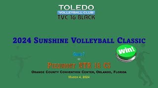 A win by teamwelove TVC 16 Black over Piedmont NTR 16 CS at the Sunshine Volleyball Classic Game 7 [upl. by Encratia]