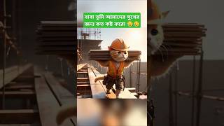 বাবা তুমি আমাদের সুখের জন্য কত কষ্ট করো 🙏🥀💕cutecatcutebaby ytshorts shortfeed teddyloveshorts [upl. by Terrel]