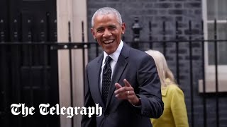 Former US president Barack Obama makes a surprise visit to Downing Street [upl. by Ravel]