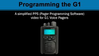 Programming the G1 Voice Pager [upl. by Pickering]